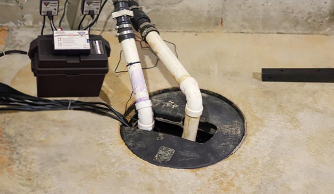 Sump pump installation