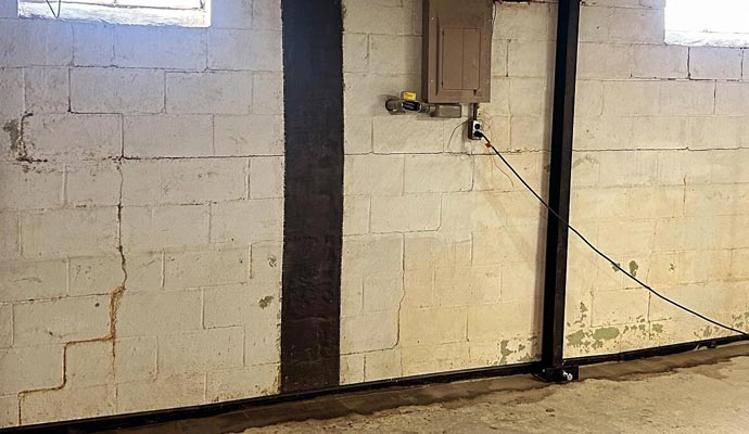 Damaged foundation wall